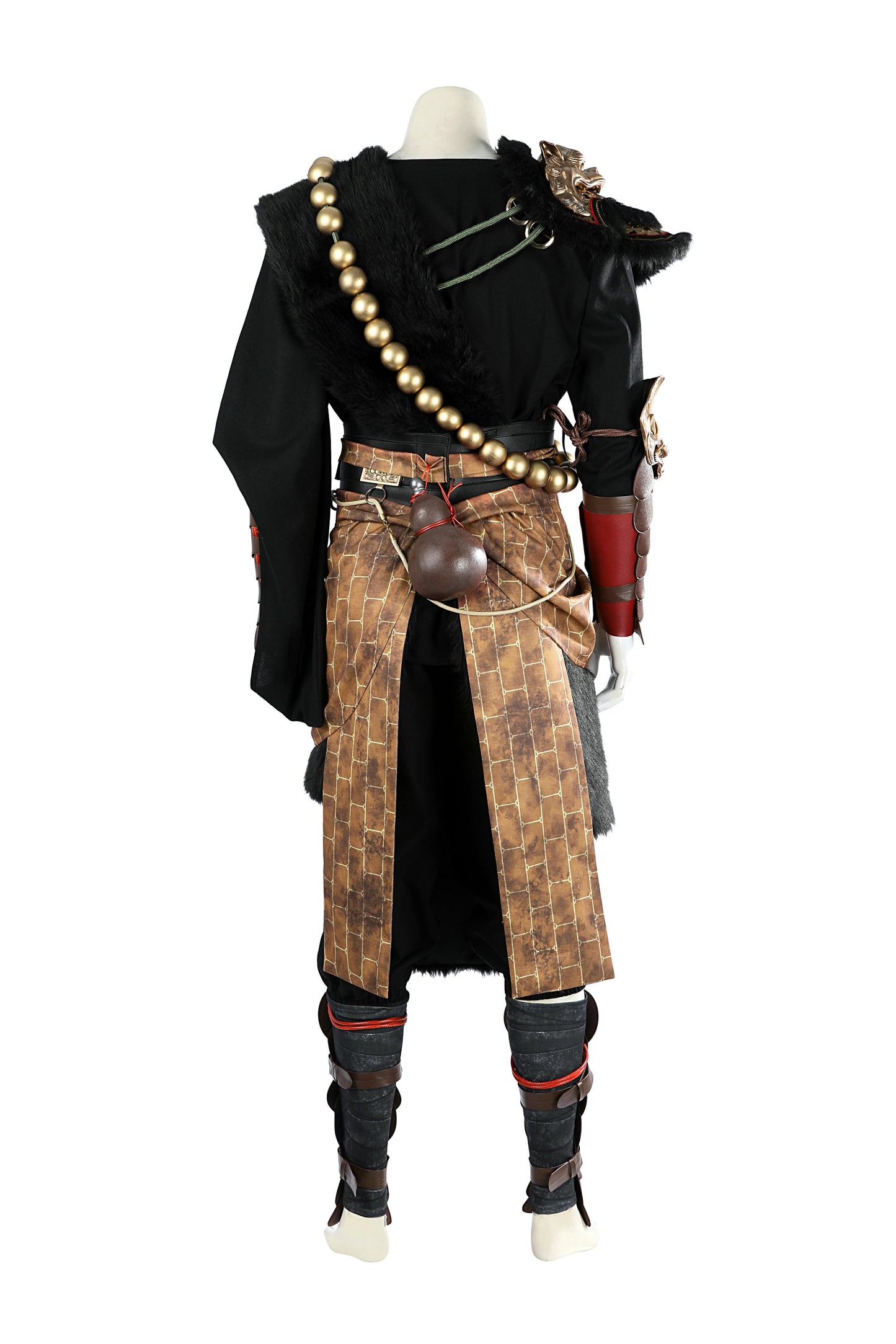 Black Myth Wukong Ebongold Silk Robe Cosplay Costume | Fantasy Outfit