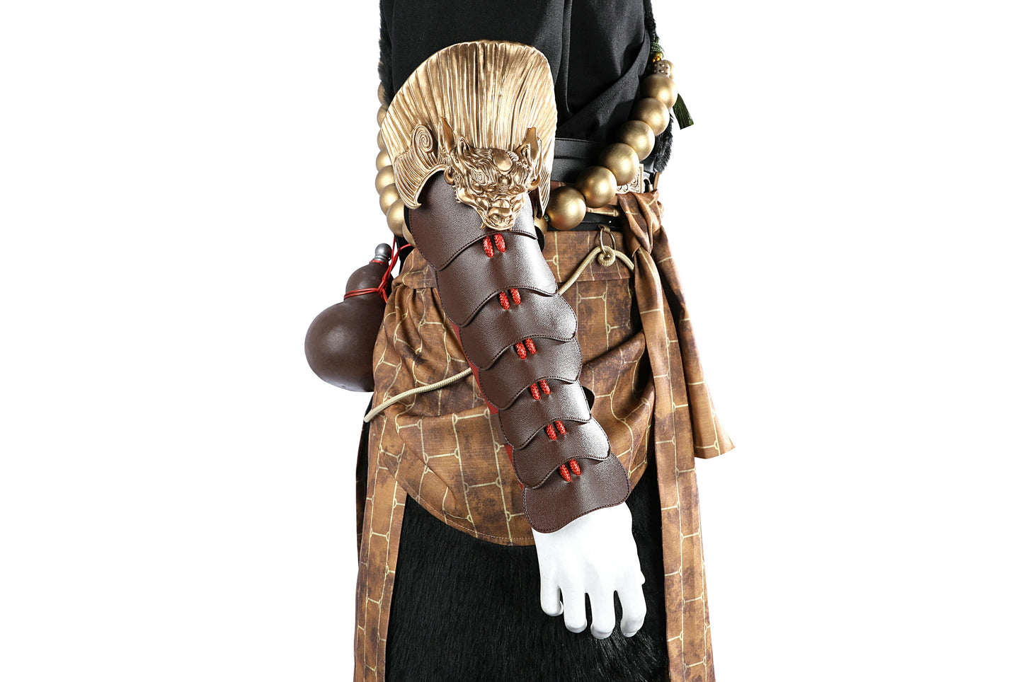 Black Myth Wukong Ebongold Silk Robe Cosplay Costume | Fantasy Outfit