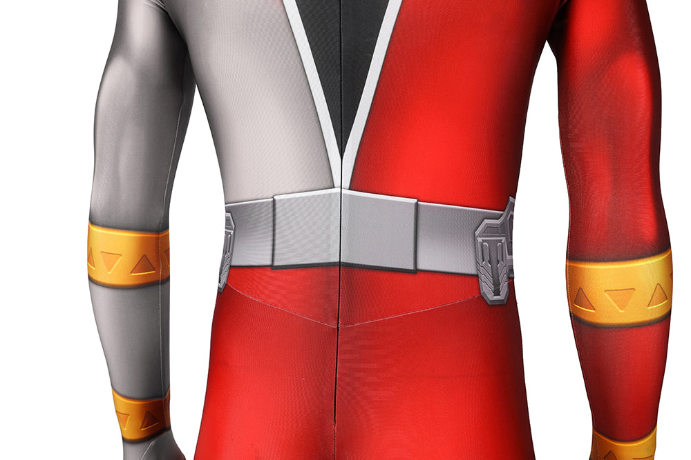 Kishiryu Sentai Ryusoulger Red Soldier Cosplay Costume | Superhero Outfit