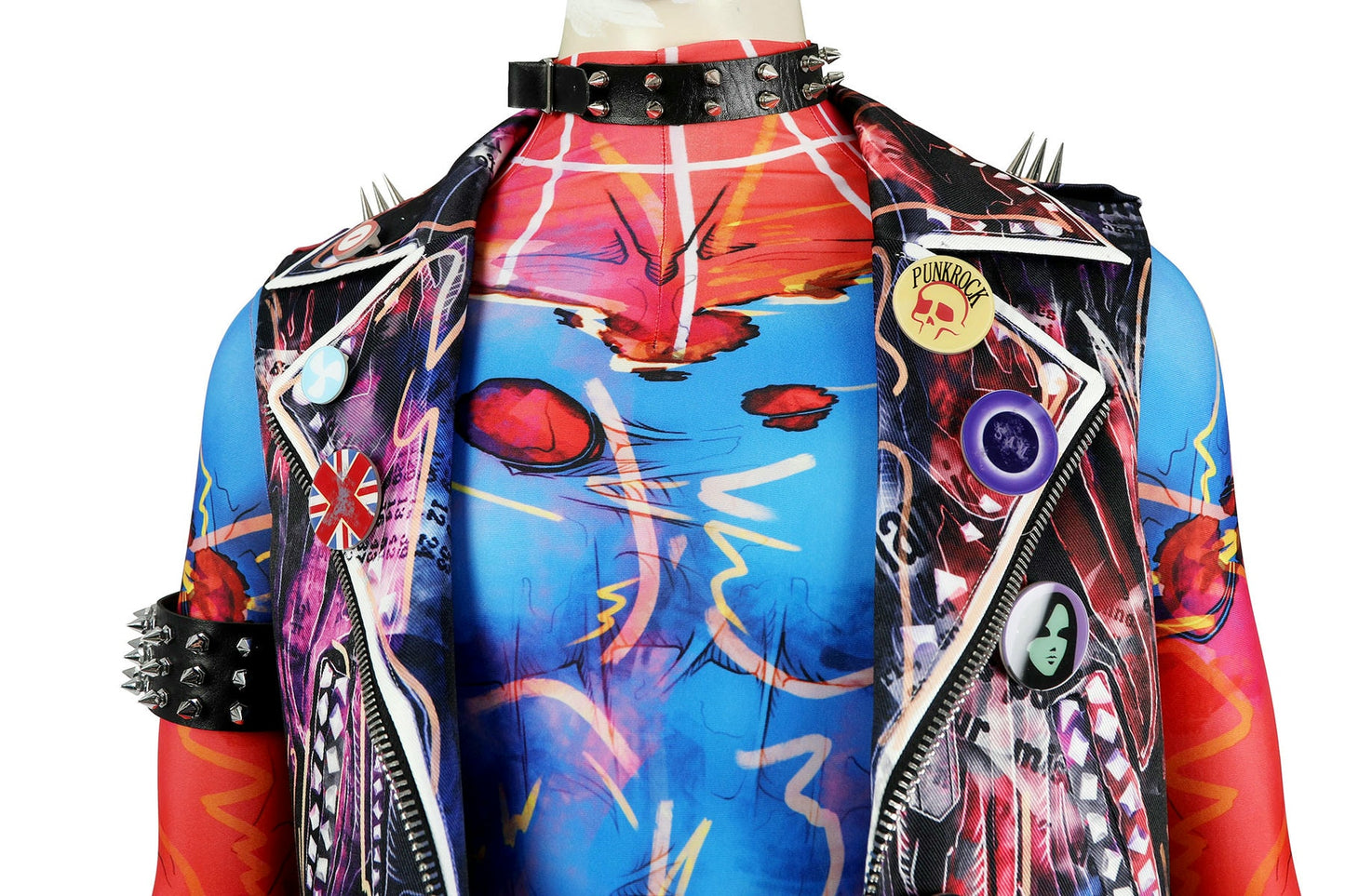 Spider-Man Spider-Punk Hobart Brown Cosplay Costume | Marvel Outfit