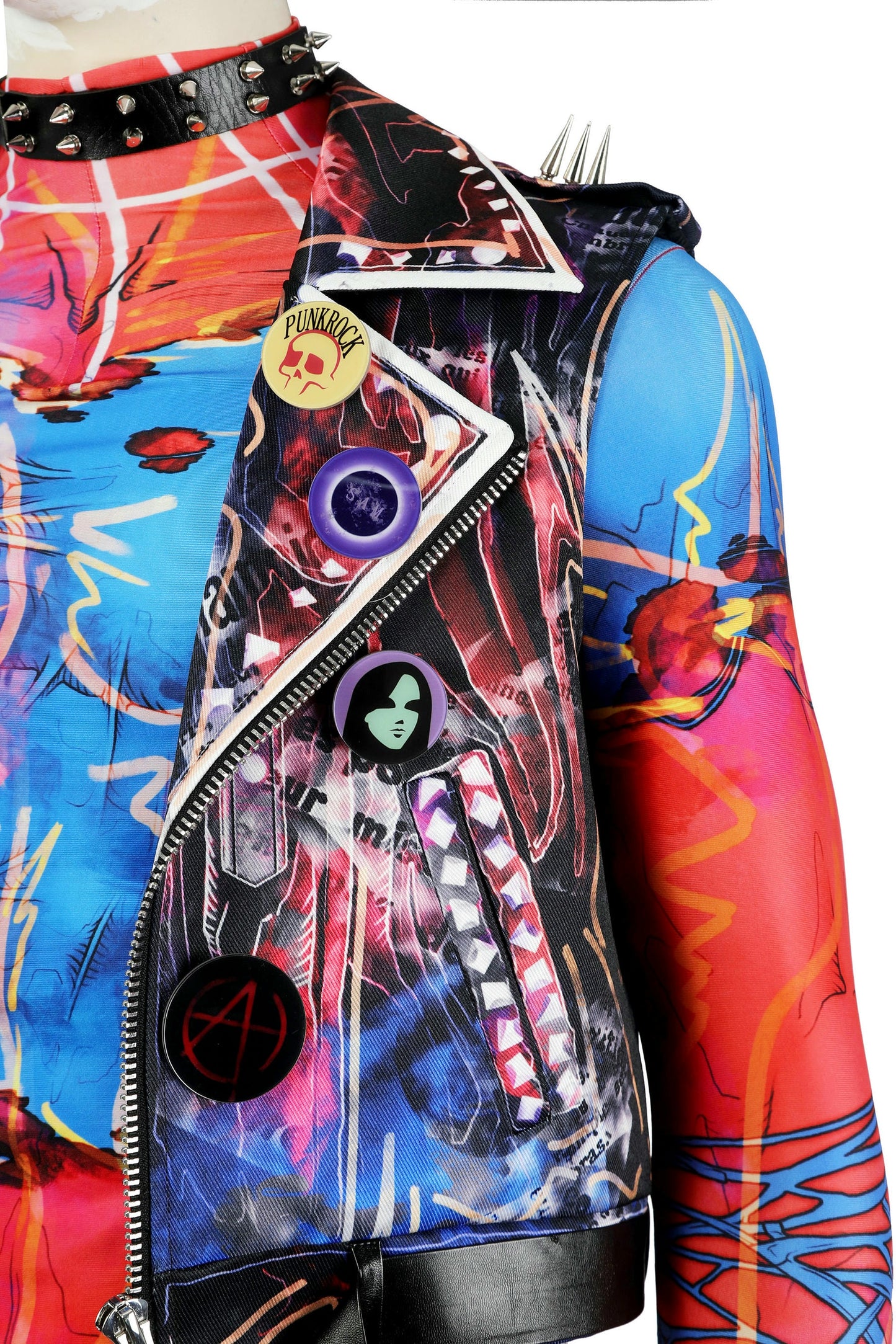 Spider-Man Spider-Punk Hobart Brown Cosplay Costume | Marvel Outfit