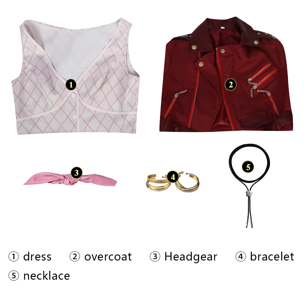 Final Fantasy VII Aerith V2 Cosplay Costume | Gaming Outfit