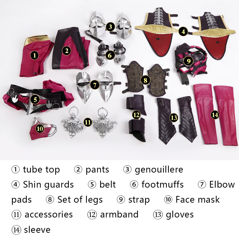 Costume Mileena de Mortal Kombat | Tenue de jeu vidéo