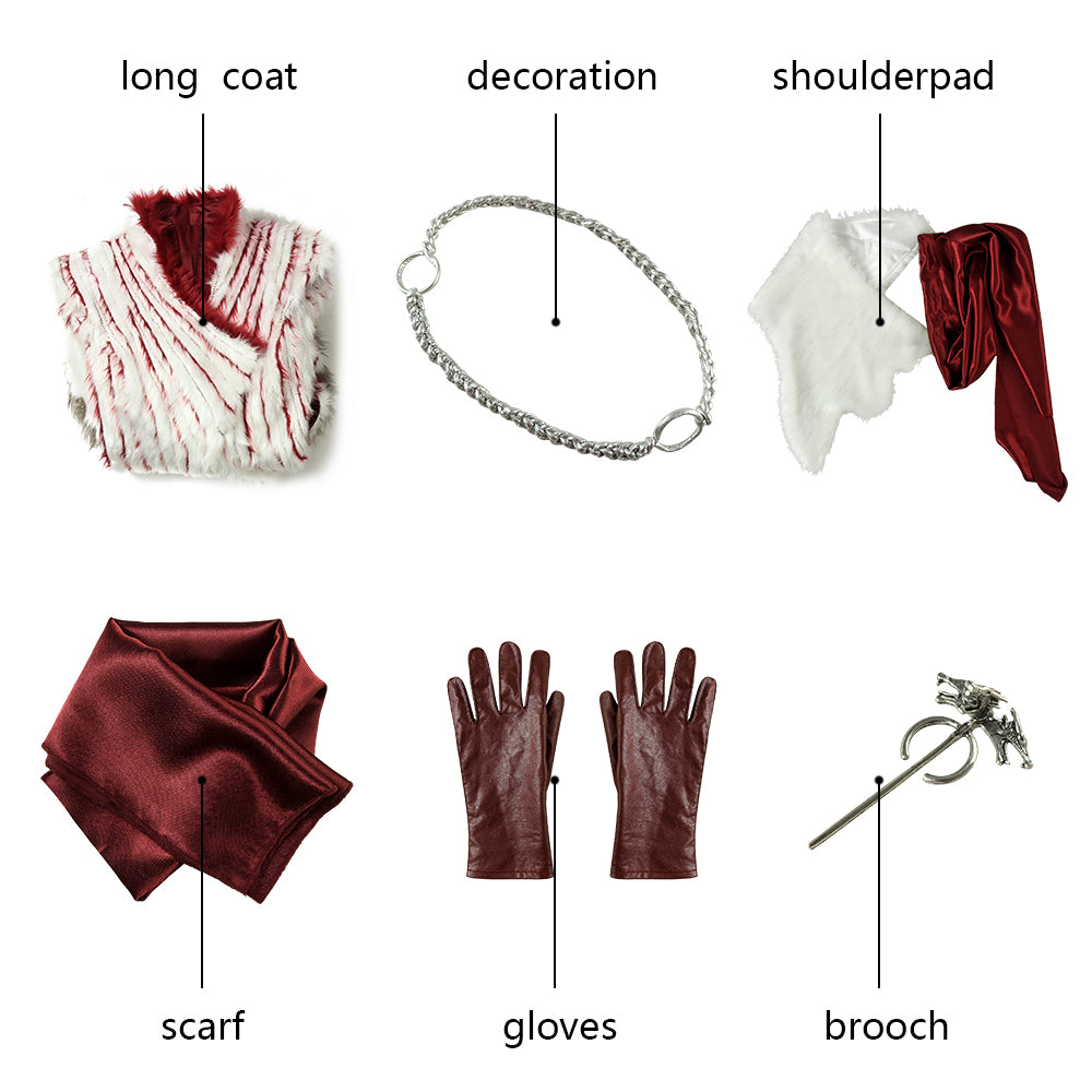 Game of Thrones S8 Daenerys Targaryen V2 Cosplay Costume | TV Outfit