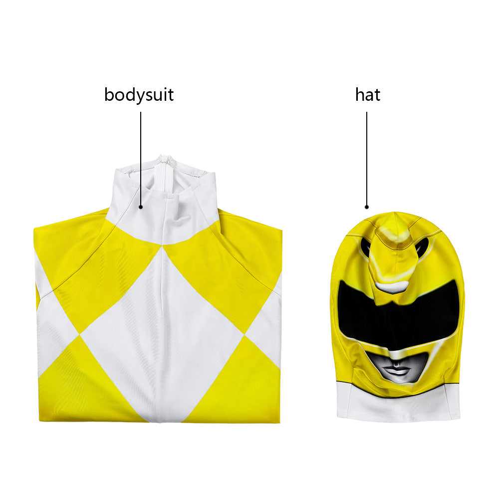Power Rangers Kids Yellow Ranger Trini Kwan Cosplay Costume | Superhero Outfit