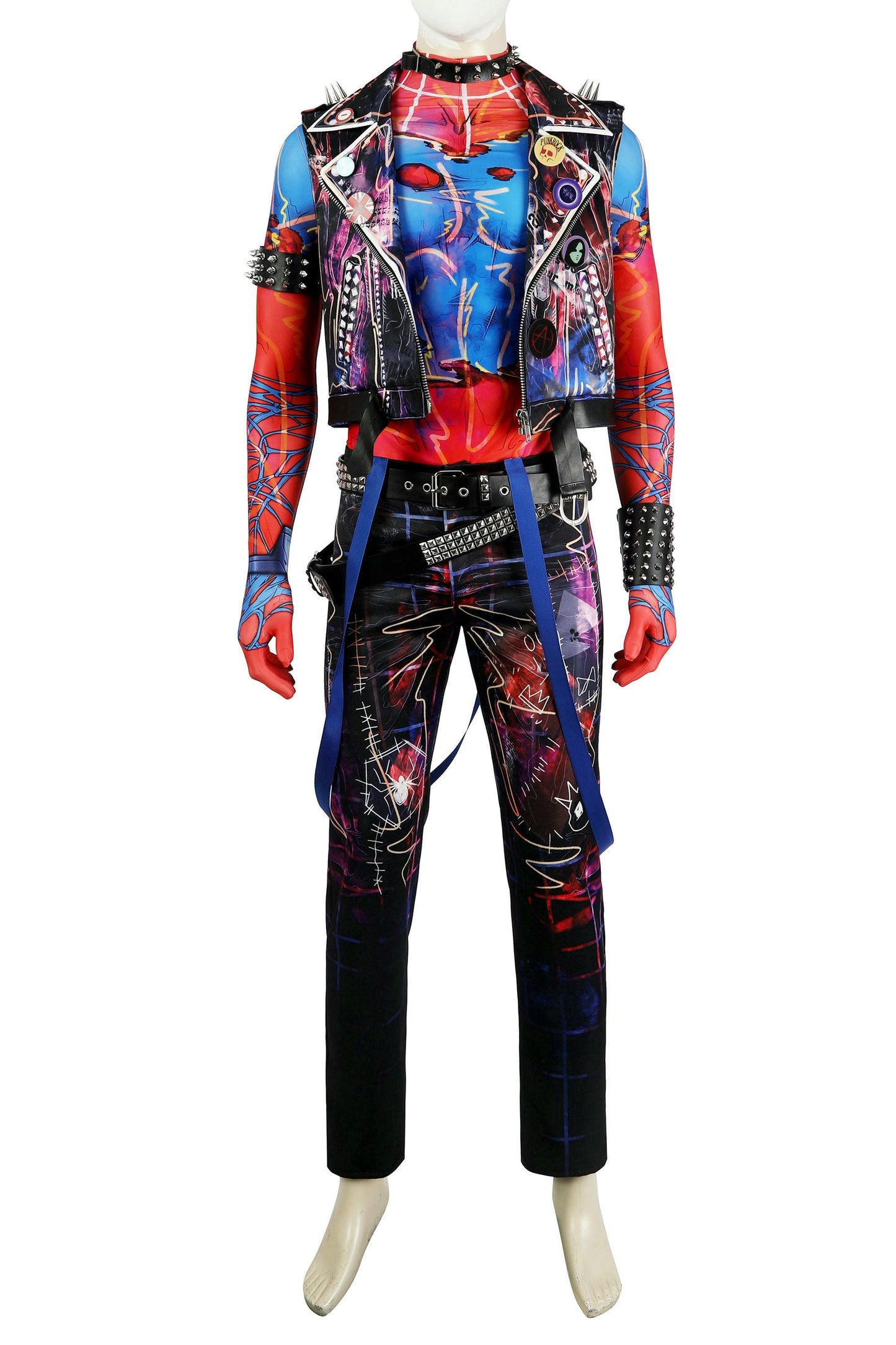 Spider-Man Spider-Punk Hobart Brown Cosplay Costume | Marvel Outfit