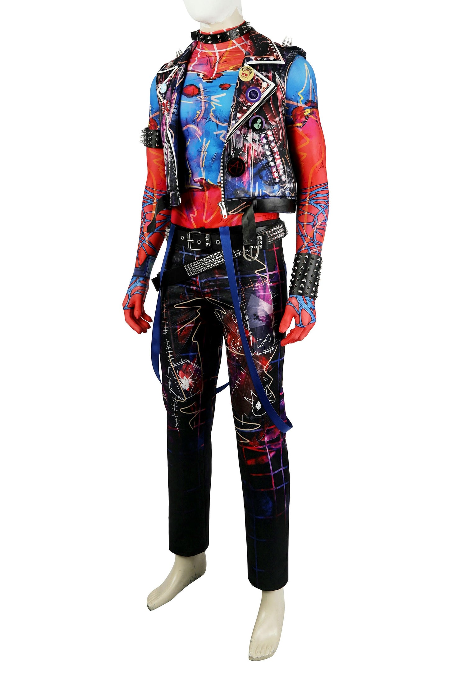 Spider-Man Spider-Punk Hobart Brown Cosplay Costume | Marvel Outfit