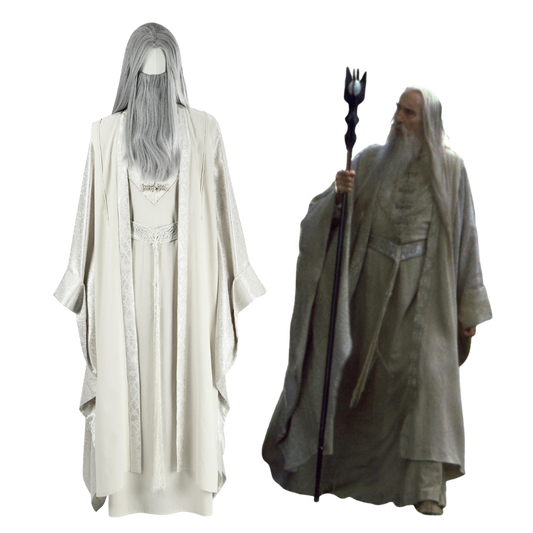 Costume de cosplay Saroumane le Blanc du Seigneur des Anneaux | Tenue fantaisie