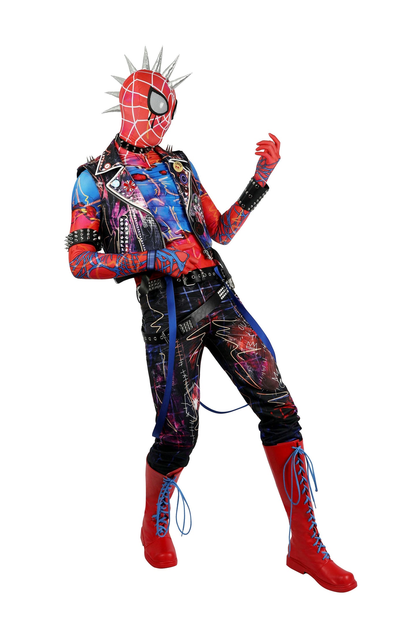 Spider-Man Spider-Punk Hobart Brown Cosplay Costume | Marvel Outfit