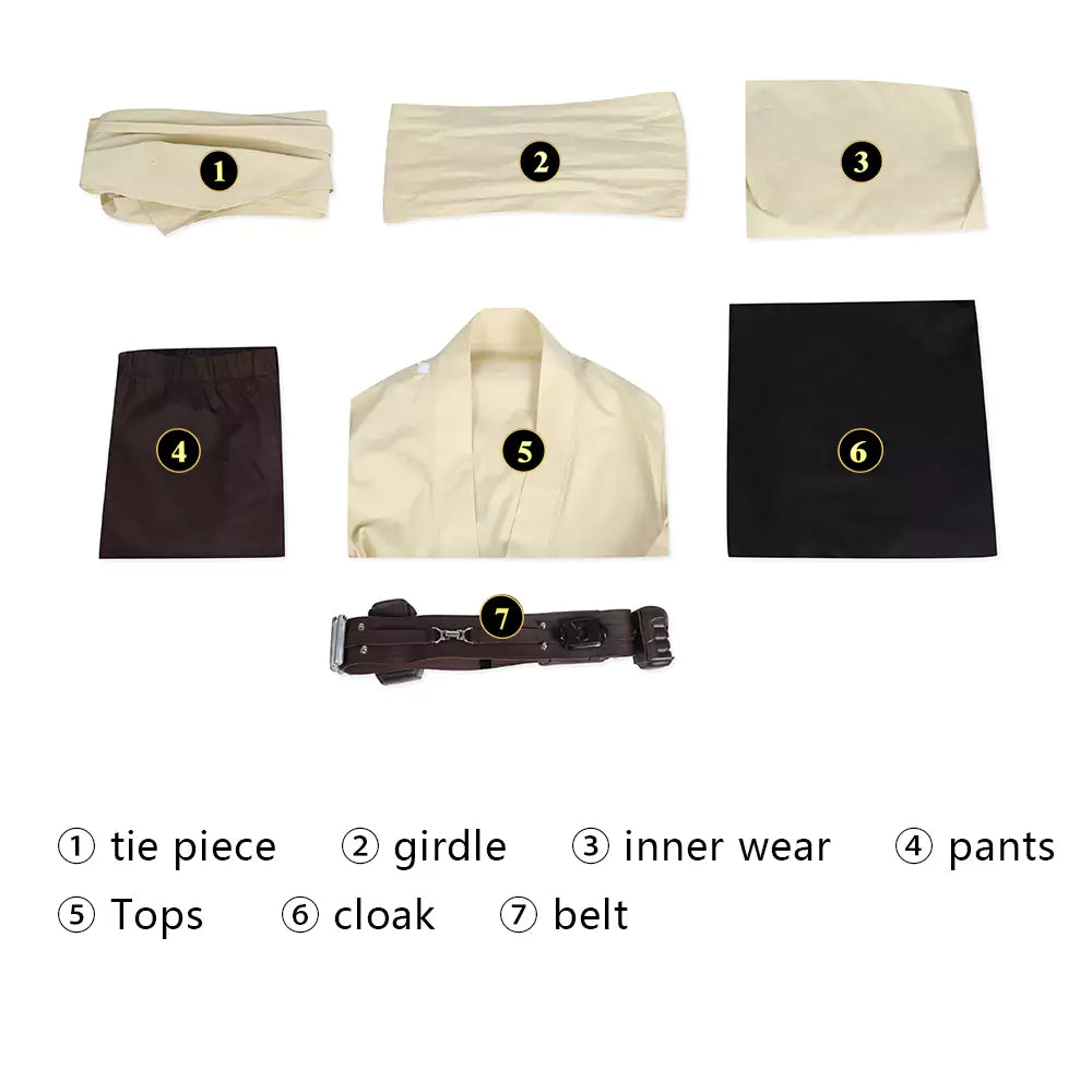 Costume de cosplay de Qui-Gon Jinn de Star Wars Épisode I | Tenue TV