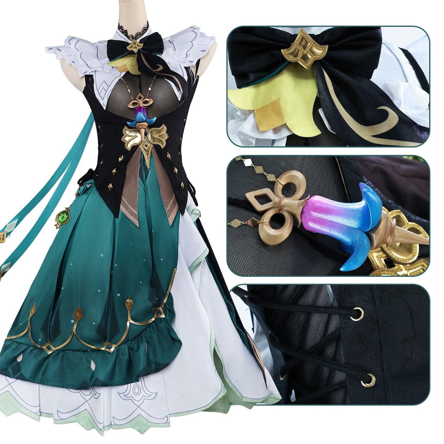 Genshin Impact Emilie Cosplay Costume | Gaming Outfit