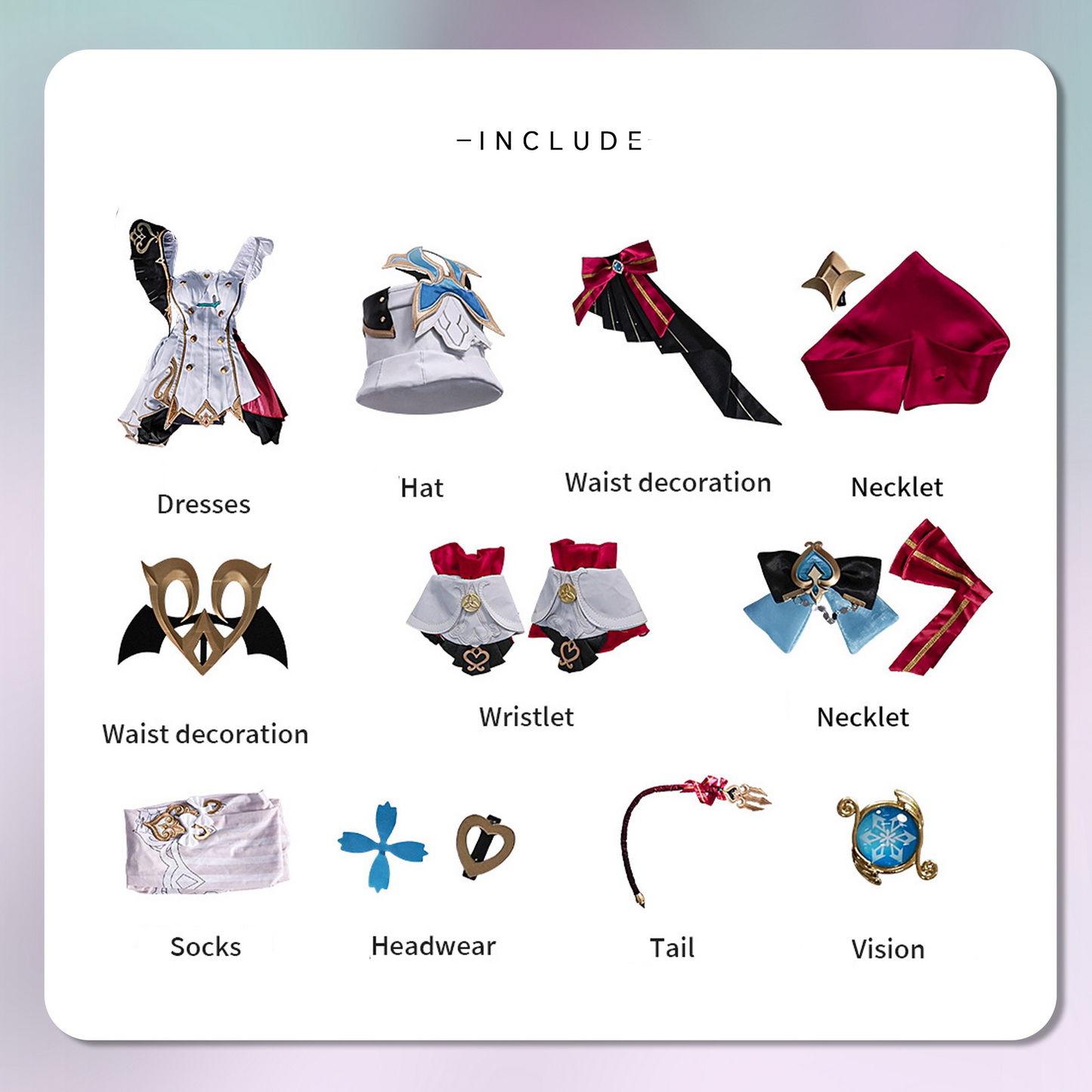 Genshin Impact Escoffier Cosplay Costume | Gaming Outfit