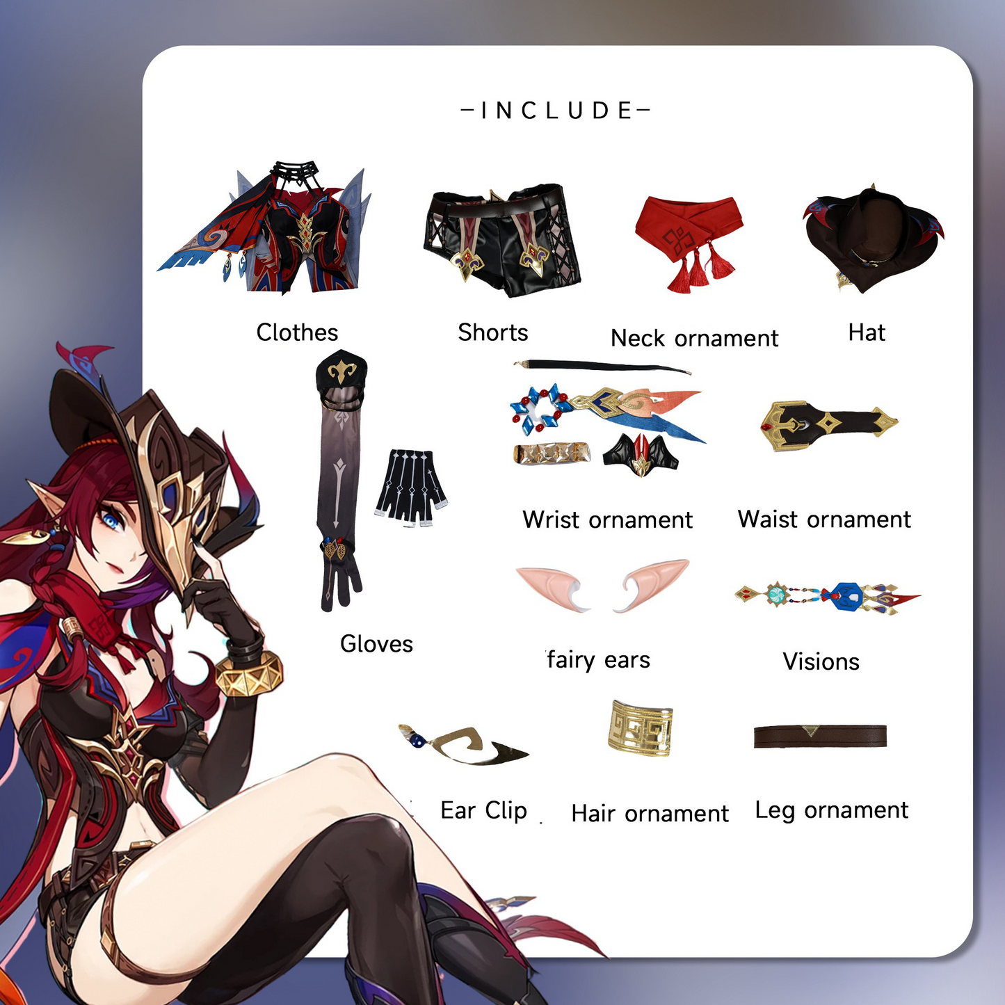 Genshin Impact Chasca Cosplay Costume | Gaming Outfit