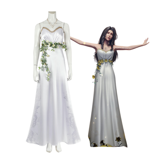 Final Fantasy VII Aerith Dress Cosplay Costume | Gaming Outfit