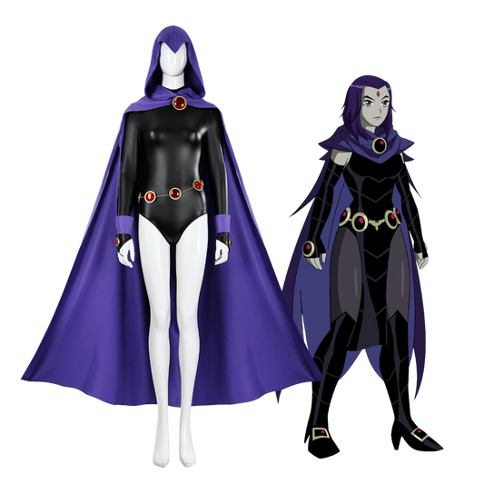 New Teen Titans Raven Cosplay Costume | DC Outfit