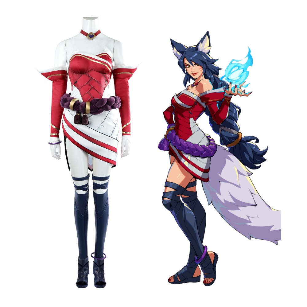 League of Legends 2XKO Ahri Cosplay Costume | Gaming Outfit