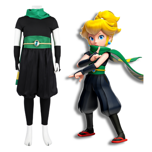 Princess Peach Showtime! Kids Ninja Cosplay Costume | Gaming Outfit