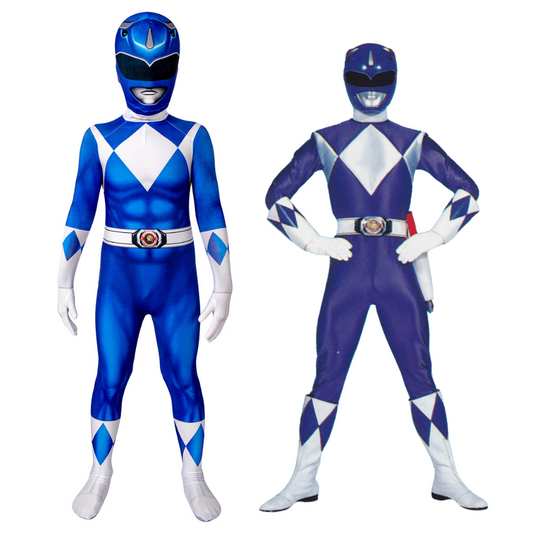 Power Rangers Kids Blue Ranger Billy Cosplay Costume | Superhero Outfit