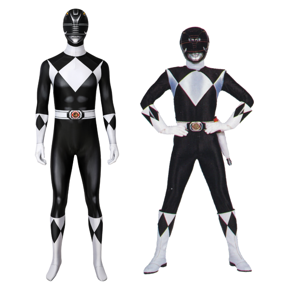 Power Rangers Black Ranger Zack Cosplay Costume | Superhero Outfit