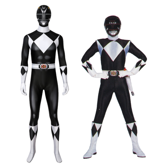 Power Rangers Black Ranger Zack Cosplay Costume | Superhero Outfit