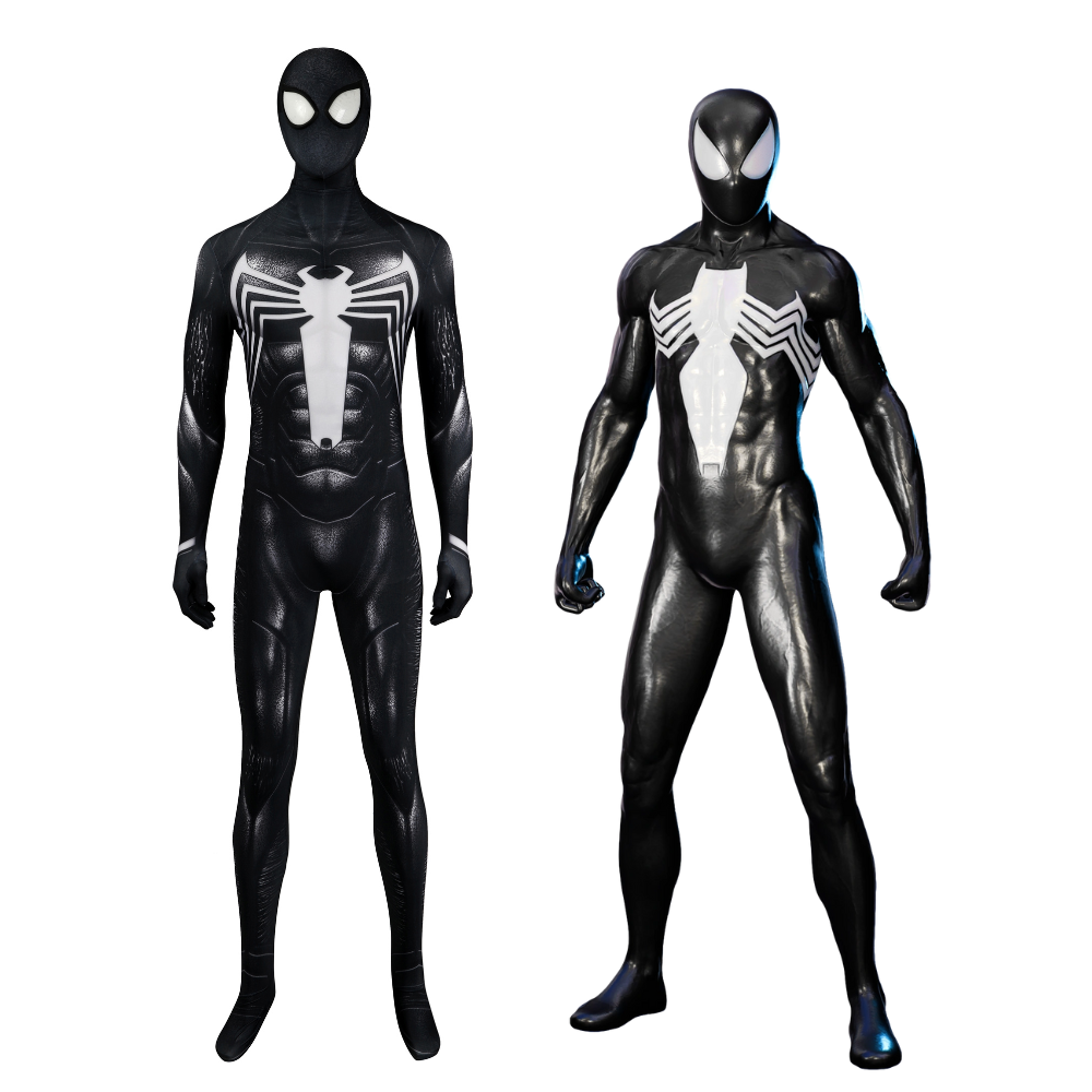 Spider-Man 2 Black Suit Cosplay Costume | Marvel Outfit
