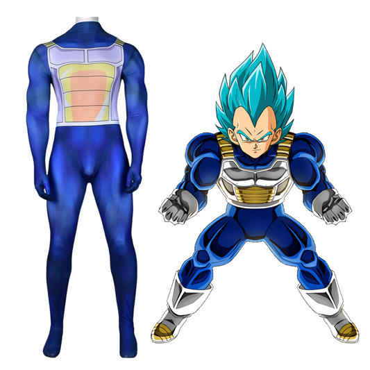 Dragon Ball Vegeta Blue Battle Suit Cosplay Costume | Anime Outfit