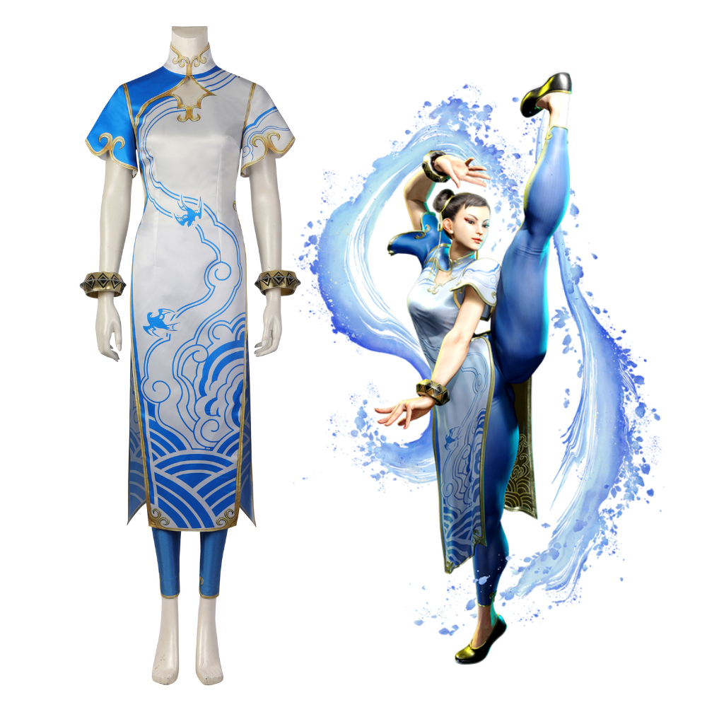 Street Fighter 6 Chun-Li Cosplay Costume | Gaming Outfit