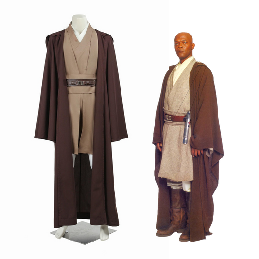Star Wars Prequels Mace Windu Cosplay Costume | TV Outfit