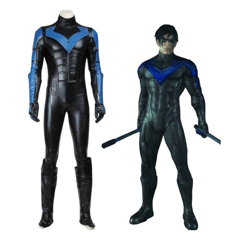 Batman Arkham City Nightwing Cosplay Costume | DC Outfit