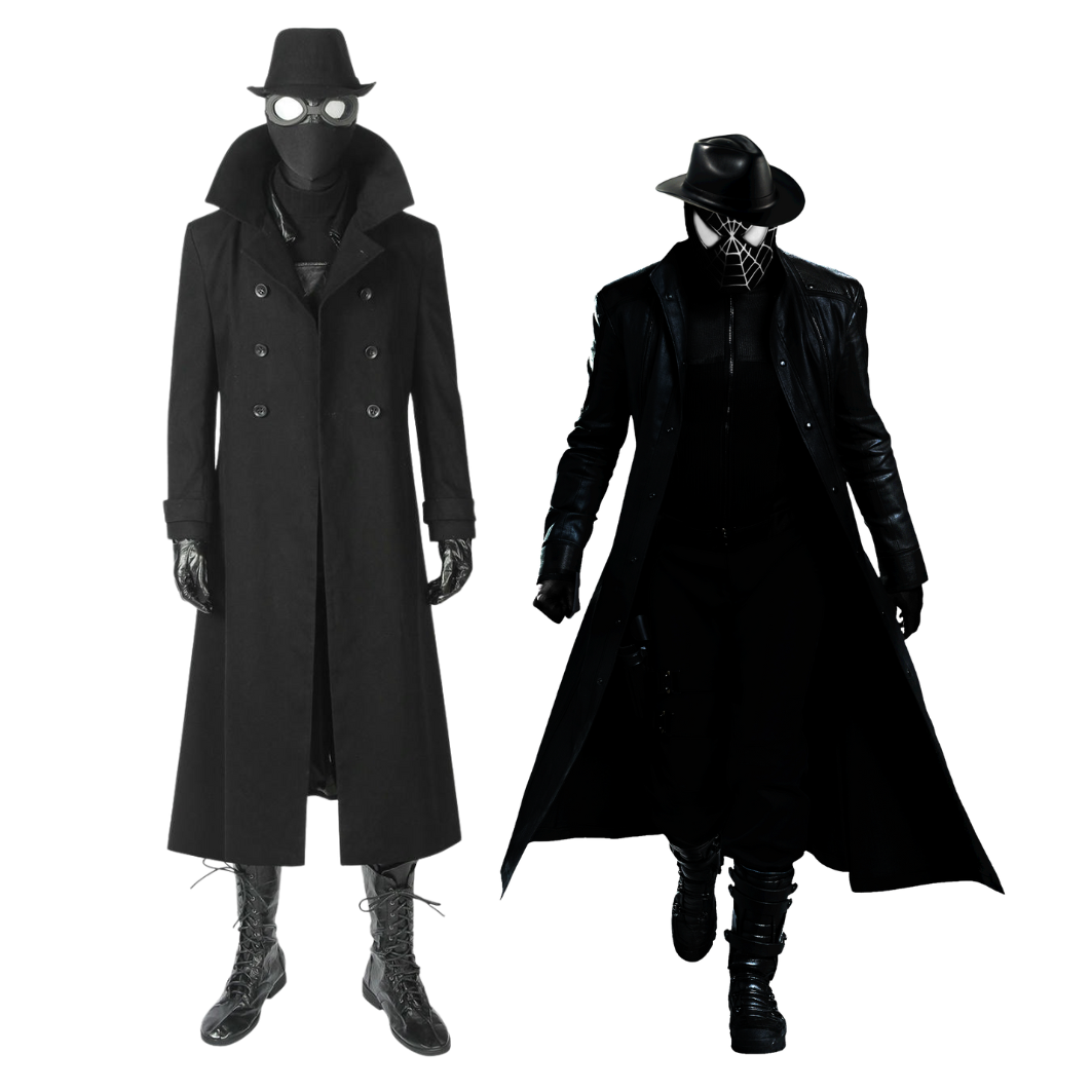 Spider-Verse Spider-Man Noir Cosplay Costume | Marvel Outfit