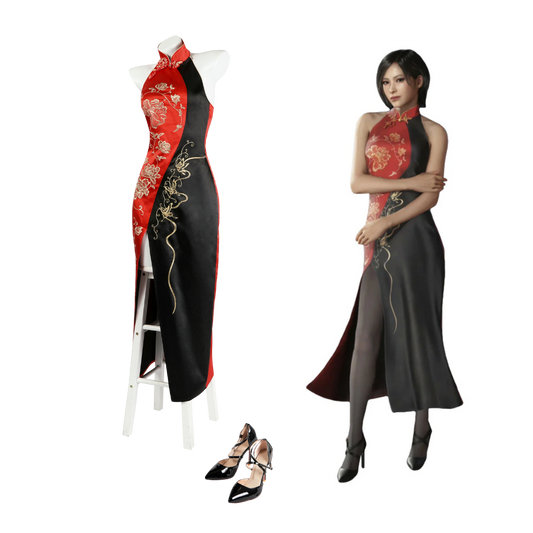 Resident Evil 4 Remake Ada Wong Cheongsam Cosplay Costume | Gaming Outfit