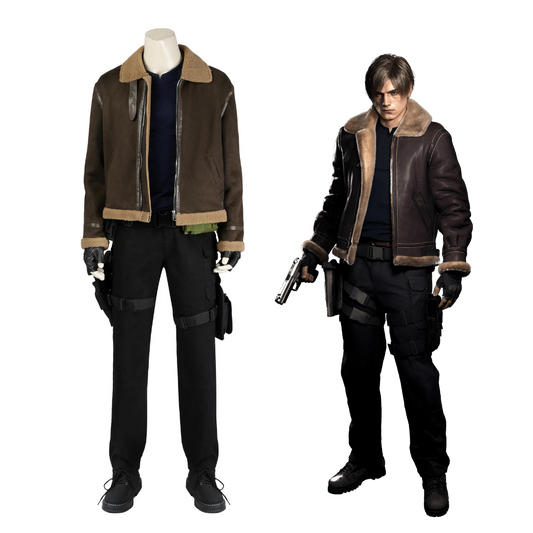 Resident Evil 4 Remake Leon S. Kennedy Cosplay Costume | Gaming Outfit