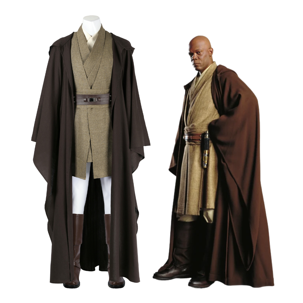 Star Wars Episode II Mace Windu Cosplay Costume | TV Outfit