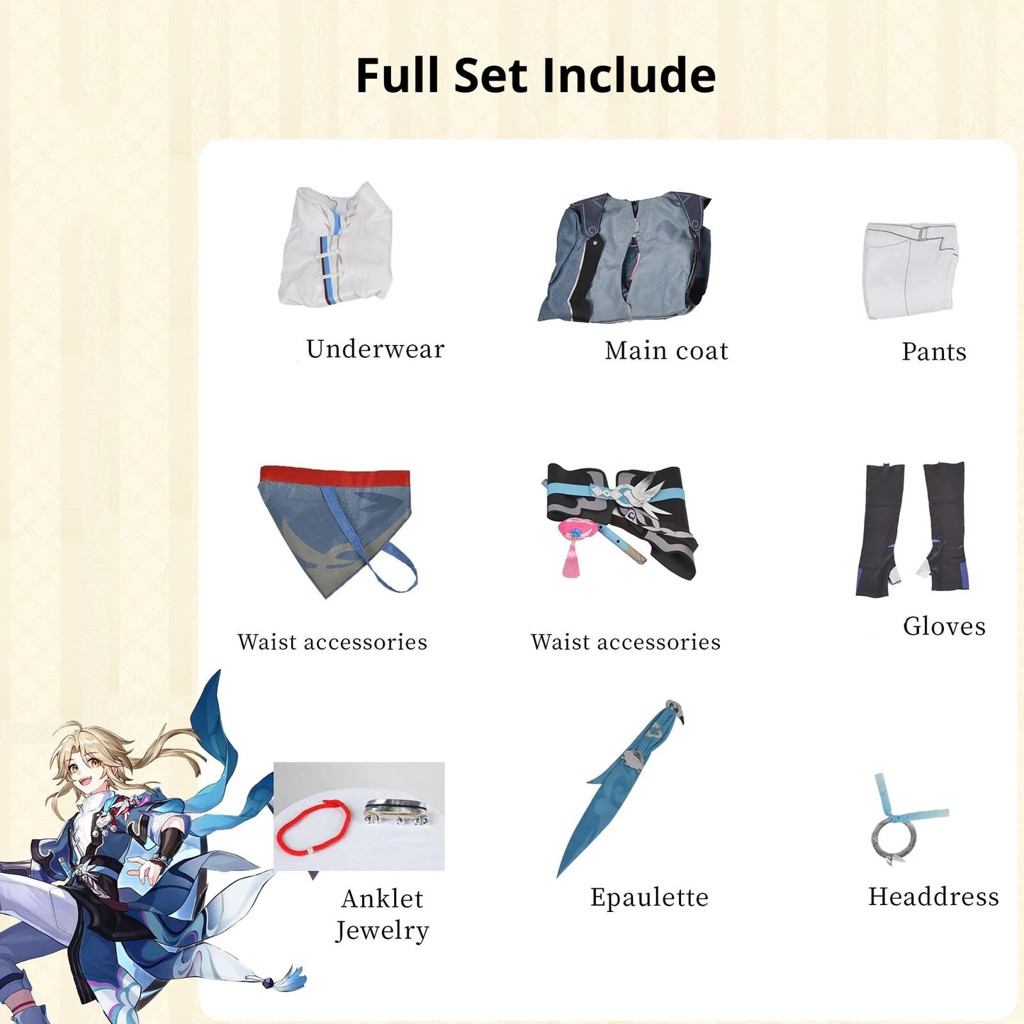 Honkai Star Rail Yanqing Cosplay Costume | Gaming Outfit