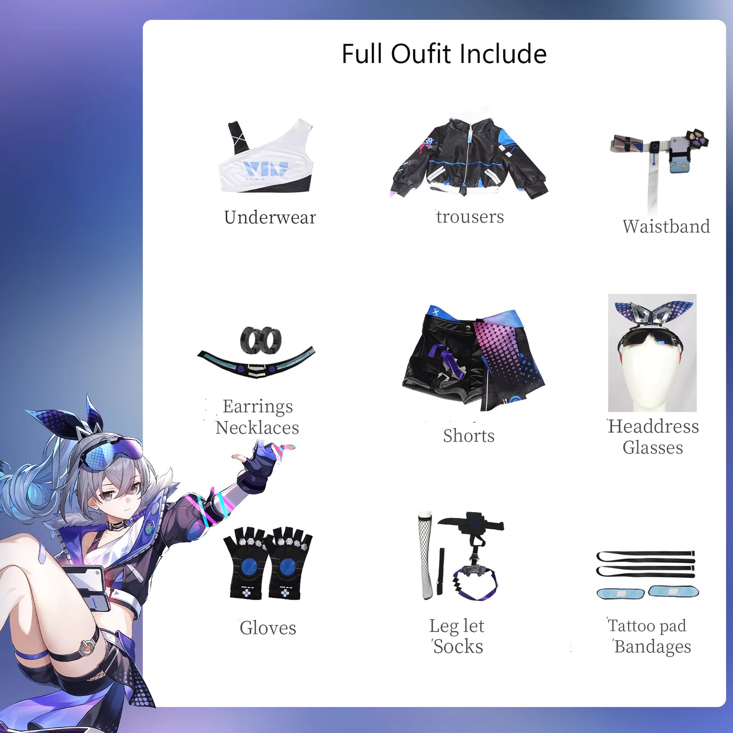 Honkai Star Rail Silverwolf Cosplay Costume | Gaming Outfit