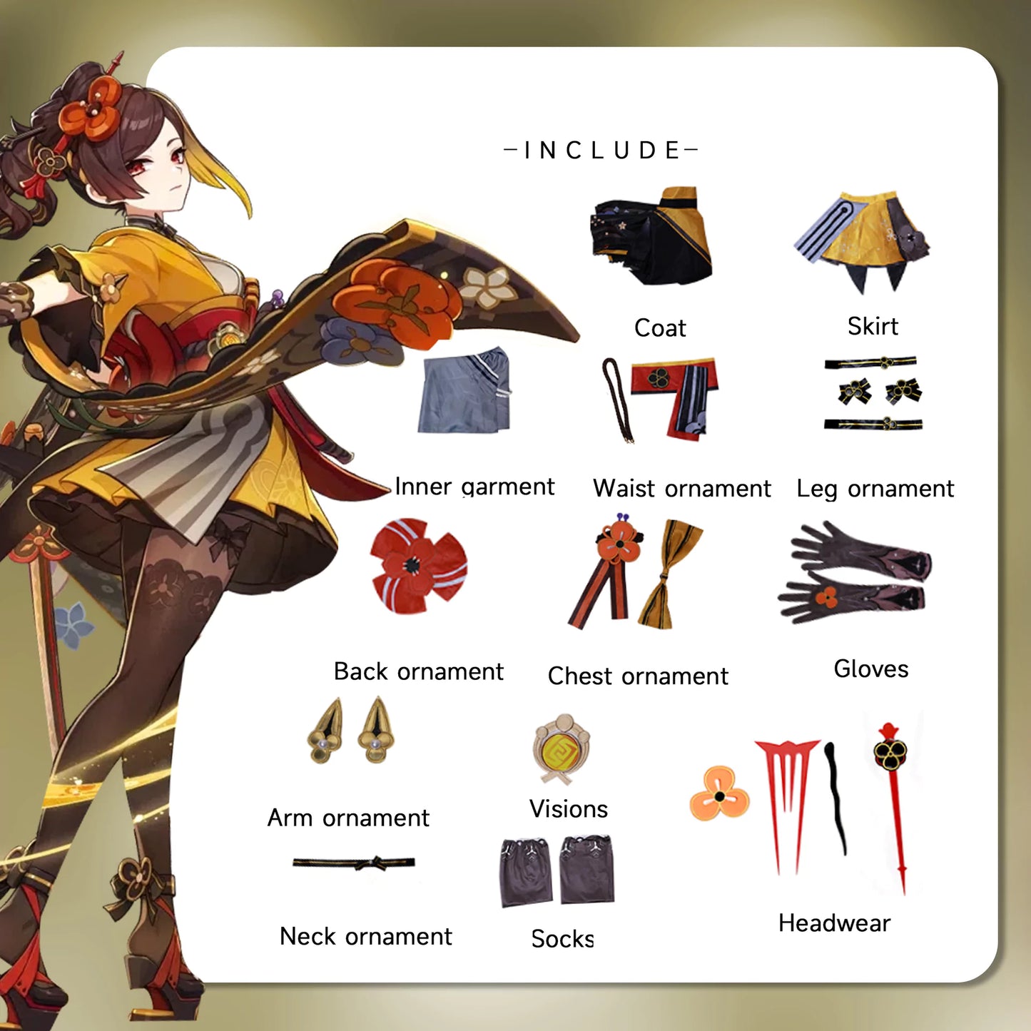 Genshin Impact Chiori Cosplay Costume | Gaming Outfit