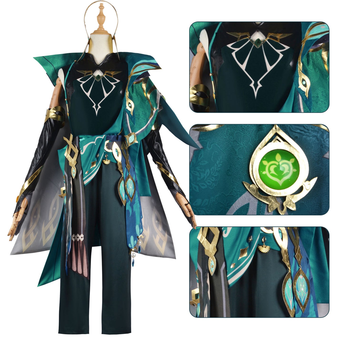 Genshin Impact Alhaitham Cosplay Costume | Gaming Outfit