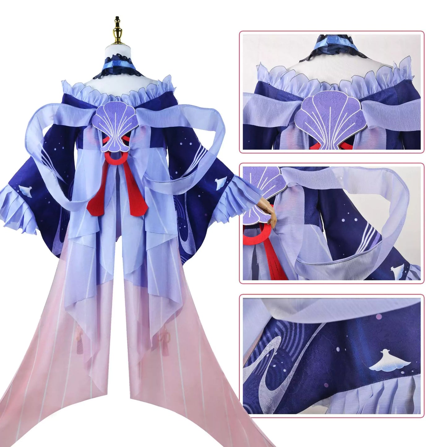 Genshin Impact Sangonomiya Kokomi Cosplay Costume | Gaming Outfit