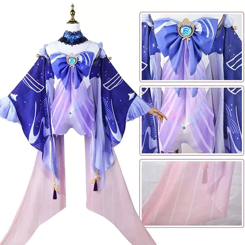 Genshin Impact Sangonomiya Kokomi Cosplay Costume | Gaming Outfit