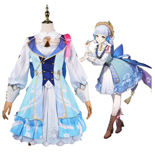 Genshin Impact Kamisato Ayaka Carnival Cosplay Costume | Gaming Outfit
