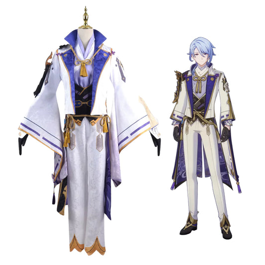 Genshin Impact Kamisato Ayato Cosplay Costume | Gaming Outfit