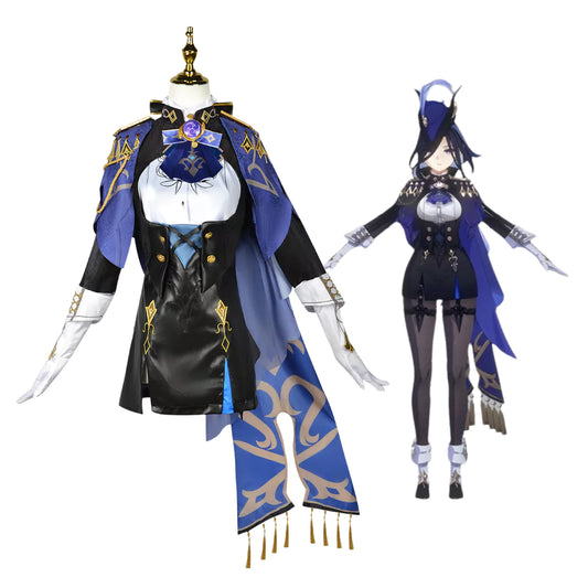 Genshin Impact Clorinde Cosplay Costume | Gaming Outfit