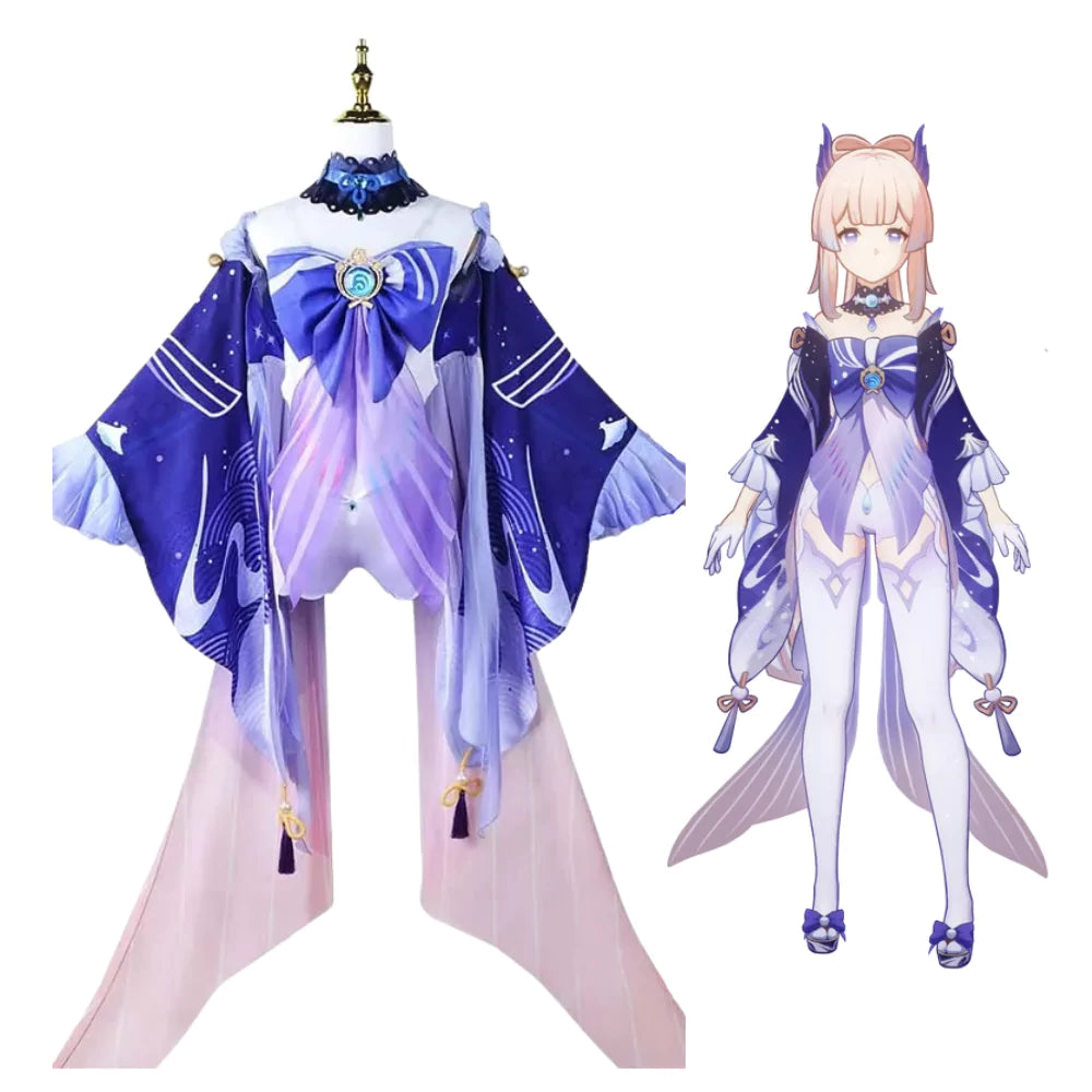 Genshin Impact Sangonomiya Kokomi Cosplay Costume | Gaming Outfit