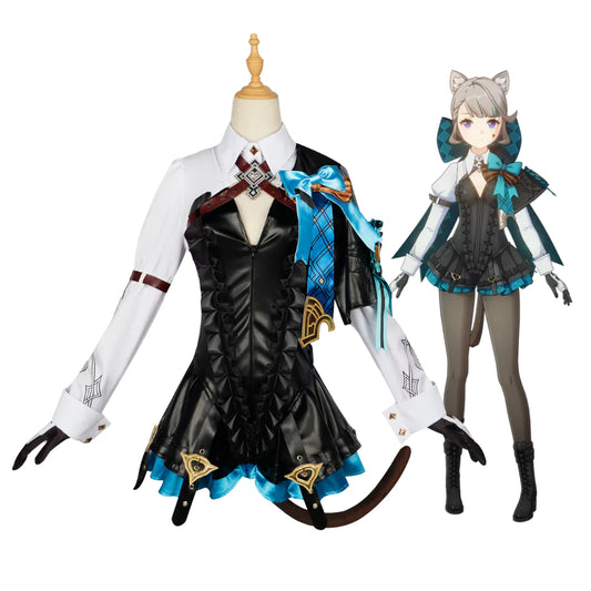 Genshin Impact Lynette Cosplay Costume | Gaming Outfit
