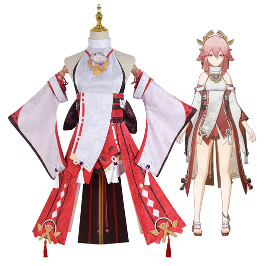 Genshin Impact Yae Miko Cosplay Costume | Gaming Outfit