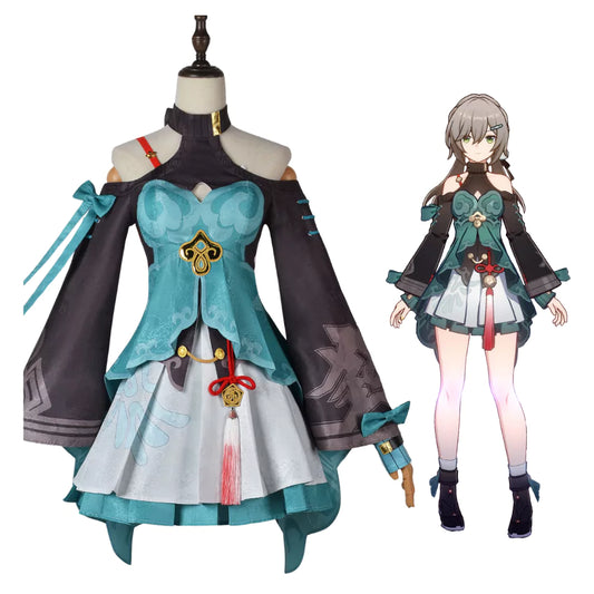 Honkai Star Rail Qingque Cosplay Costume | Gaming Outfit