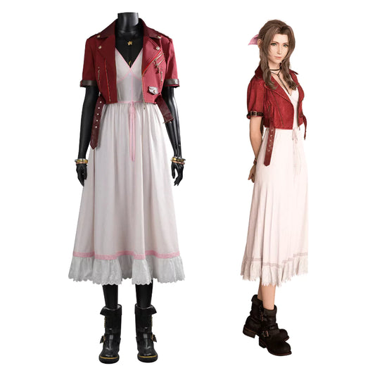 Final Fantasy VII Aerith Cosplay Costume | Gaming Outfit