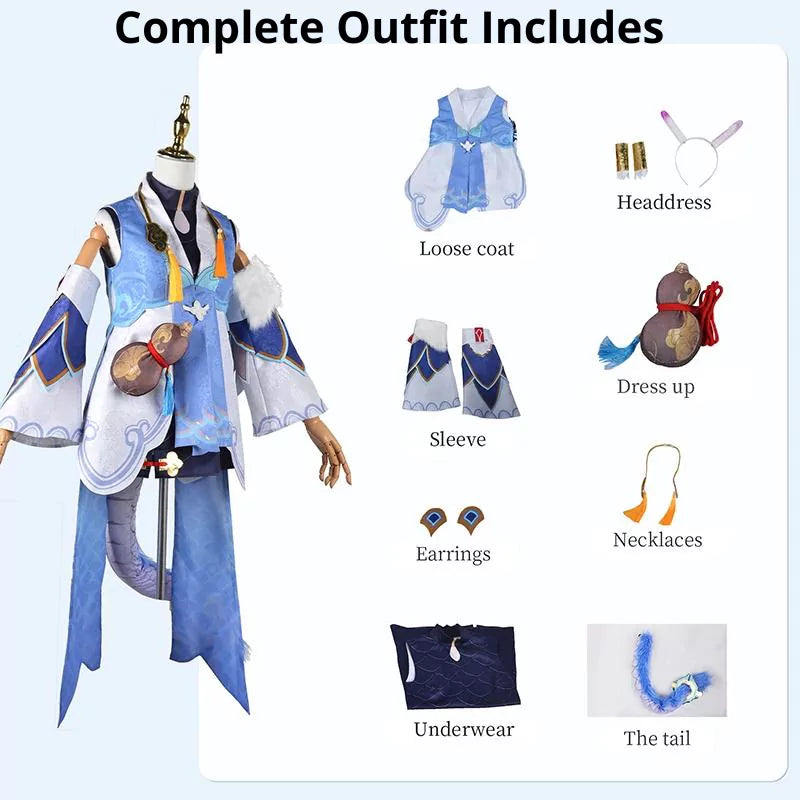 Honkai Star Rail Bailu Cosplay Costume | Gaming Outfit