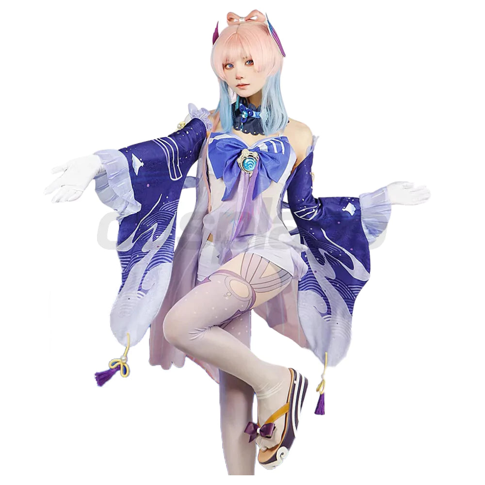 Genshin Impact Sangonomiya Kokomi Cosplay Costume | Gaming Outfit