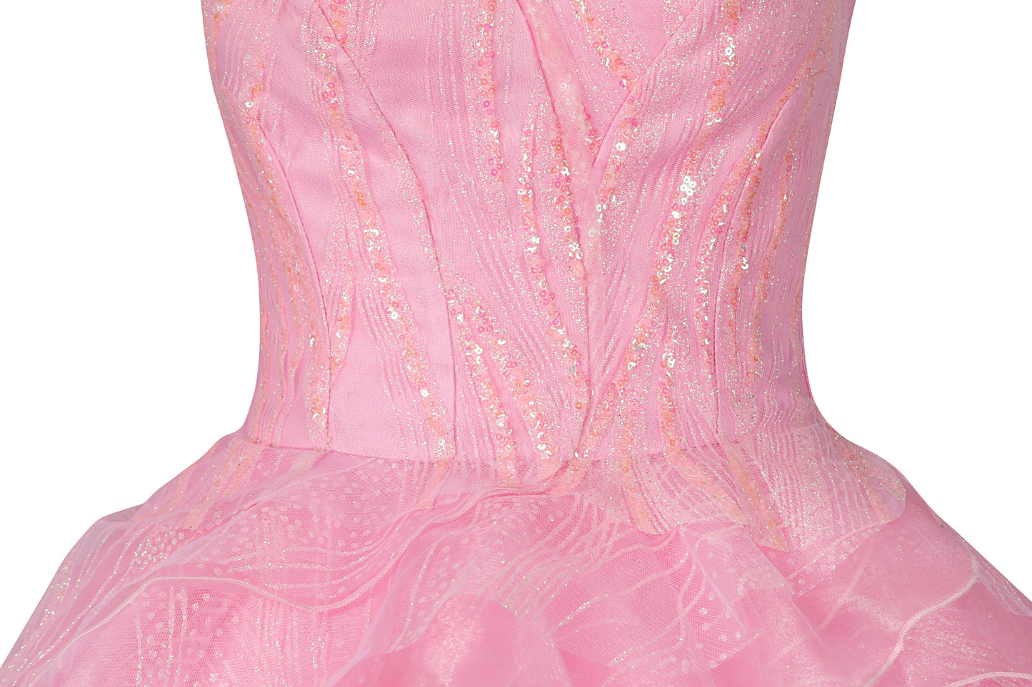 Wicked Part One Glinda Cosplay Costume | Movie Outfit